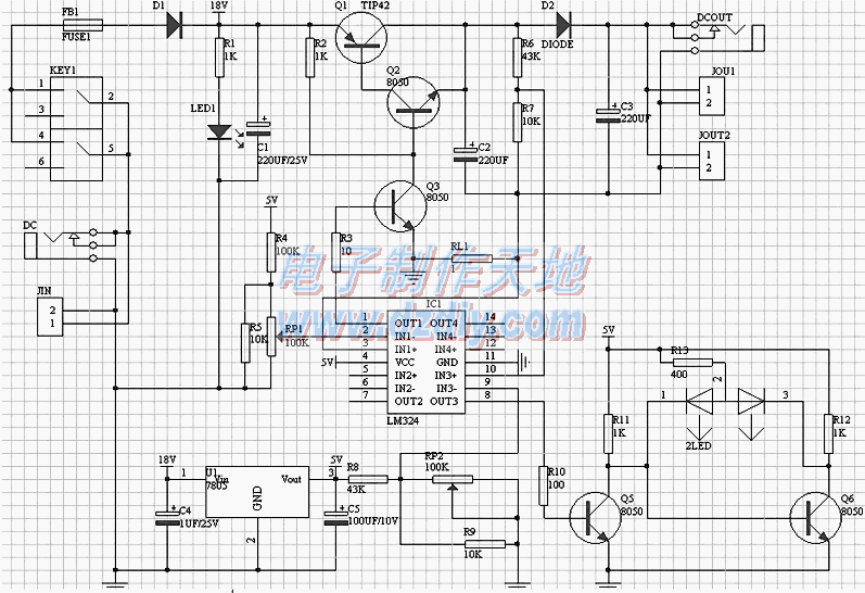 锂电池充电器电路图