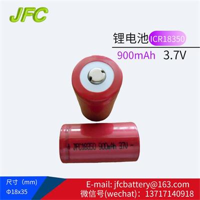 18350正极凸点 3.7V 900mAh 大功率吸奶器电池，3C倍率放电18*35mm